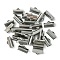 304 Stainless Steel Ribbon Crimp Ends, Stainless Steel Color, 7x13mm, Hole: 1.5x2mm