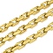 Ion Plating(IP) 304 Stainless Steel Link Chain, Rectangle, Soldered, with Spool, Real 18K Gold Plated, 7x4x2mm, 10m/roll