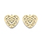Ion Plating(IP) 201 Stainless Steel Pendant, Hollow Charms, Heart, Real 18K Gold Plated, 23x24.5x1.5mm, Hole: 1.5mm