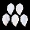 Natural Freshwater Shell Carved Big Pendants, Leaf Charms, Seashell Color, 67x39~40x3~4mm, Hole: 3mm
