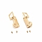 Alloy Clasps for Purse Making, with Iron Screws, Light Gold, 5.85x2.55x0.85cm