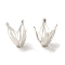 Brass Bead Caps, Flower, 925 Sterling Silver Plated, 13x8mm, Hole: 1mm