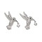 Brass Micro Pave Clear Cubic Zirconia Pendants, Cadmium Free & Lead Free, Bird, Platinum, 23x18x5mm, Hole: 5.5x2mm