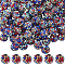 100Pcs Polymer Clay Pave Rhinestone Beads, Disco Ball Beads, Colorful, PP13(1.9~2mm), 6 Rows Rhinestone, 10mm, Hole: 1.5mm
