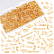 Olycraf Alloy Cabochons, for DIY Crystal Epoxy Resin Material Filling, Mixed Shapes, Golden, 186pcs/Box