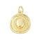 Brass Pendants, Hat Charms, Long-Lasting Plated, Rack Plating, Lead Free & Cadmium Free, with Jump Ring, Real 18K Gold Plated, 15.5x13x5mm, Hole: 3.5mm