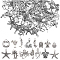90Pcs 15 Style Tibetan Style Alloy Pendants, Mixed Shapes, Antique Silver, 13~30.5x8.5~24x2~4.5mm, Hole: 1.5~3mm, 6pcs/style