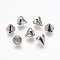 CCB Plastic Beads, Cone, Platinum, 6x6mm, Hole: 0.5mm