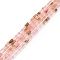 Cherry Quartz Glass Beads Strands, Undyed, Column, 3.8~4.3x2.4mm, Hole: 0.9mm, about 87pcs/strand, 14.88~15.12 inch(37.8~38.4cm)