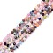 Natural Mixed Stone Faceted Beads Strands, Round, 2mm, Hole: 0.7mm, about 192~197pcs/strand, 15.16''~15.55''(38.5~39.5cm)