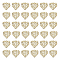DICOSMETIC Heart Charms Heart with Branch and Leaf Charms Filigree Heart Pendants Alloy Pendants Light Gold Crystal Rhinestone Heart Charms for Jewelry Making
