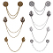 AHANDMAKER 7 Pcs Vintage Sweater Shawl Clips for Women, Alloy Collar Chain Pins, Retro Cardigan Clip Cloak Clasp, Tie Chain for Men's Suits and Shirts Decorations