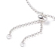 Изготовление браслета-слайдера из нержавеющей стали 304 Rolo Chain AJEW-JB01116-01-3