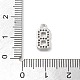 Латунные микропаве прозрачные подвески с фианитом ZIRC-I067-02I-3