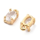 Латунные микропаве прозрачные кубические циркониевые подвески KK-G516-28G-2