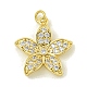Подвески из кубического циркония с покрытием из латуни KK-U029-25G-1