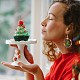 Кольцо из стеклянных зерен и серьги-подвески в виде рождественской елки лэмпворк EJEW-TA00231-4