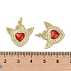 Латунные микропаве прозрачные подвески с фианитом KK-H466-05G-03-3