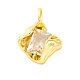 Подвески из латуни с прозрачным фианитом KK-Z051-01G-03-1