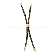 Серебряные браслеты из витого нейлонового шнура DIY-B066-03G-04