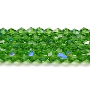 Прозрачные стеклянные бусины гальваническим пряди GLAA-F029-3mm-D03
