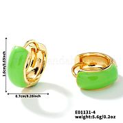 Серьги-кольца из латуни с эмалью CM4062-4
