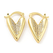 Латунные серьги-кольца из прозрачного кубического циркония EJEW-Q785-03G