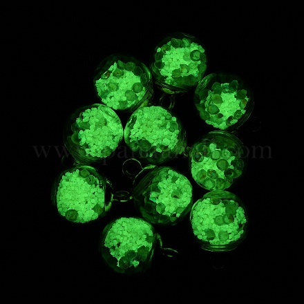 Светящиеся в темноте подвески из светящегося стекла GLAA-WH0030-18C-1