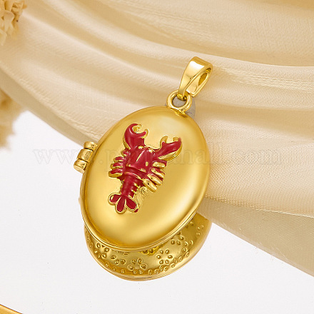 Латунь эмаль Locket подвески KK-K305-05G-1