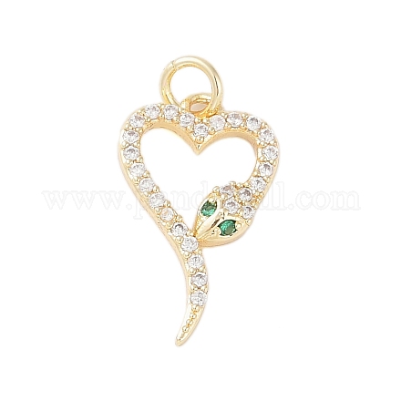 Подвески из латуни с покрытием из прозрачного кубического циркония KK-Z060-02G-02-1