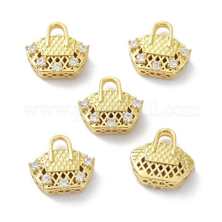 Латунные подвески с фианитами KK-B047-28G-1