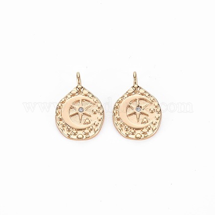 Латунные микропаве прозрачные кубические циркониевые подвески KK-S356-708-1