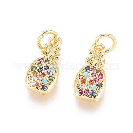 Латунные микро проложить кубического циркония подвески X-ZIRC-L093-27G-1