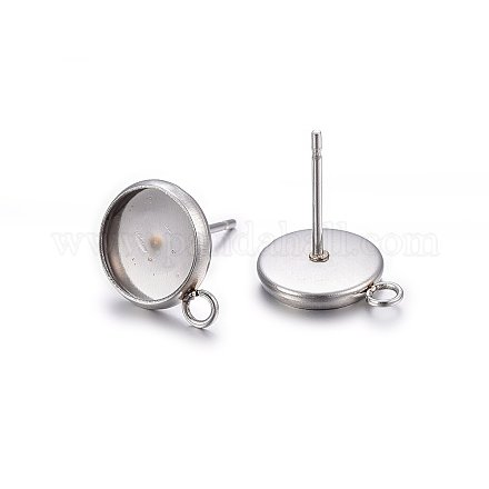 Серьги-гвоздики из нержавеющей стали 304 STAS-H467-08P-8mm-1