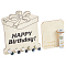 FINGERINSPIRE 2 Sets Wooden Money Holder Happy Birthday Money Gift Wooden Money Gift Holder Cash Holder Display Stand Gift Idea Original Wooden Money Gift Idea for Birthday Anniversary Congratulation