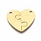 201 Stainless Steel Pendants, Heart, Golden, 20x23x1.5mm, Hole: 2mm