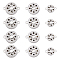 18Pcs 3 Style Alloy Snap Button, for Interchangeable Snap Charms Jewelry Making, Flat Round, Platinum, 17.5~25x12~19x4~5mm, Hole: 1.6~2.5mm, 6pcs/style