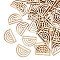 SUPERFINDINGS 100Pcs Macrame Earring Blanks Wood Earring Findings Rainbow Unfinished Earrings Pendants for Women DIY Craft Necklaces Earrings Jewelry Making