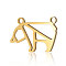 201 Stainless Steel Charms, Bear, Golden, 11x16x1mm, Hole: 1.2mm