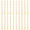Beebeecraft 1 Box 20Pcs Bracelet Extender Chains 18K Gold Plated Brass Necklace Extenders Cable End Chain with Teardrop Charm Tabs for Jewelry Making (5.3cm/2.08in)