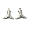 Non-Tarnish 304 Stainless Steel Pendants, Fishtail Charms, Stainless Steel Color, 15x14x4mm, Hole: 1mm