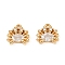 Ocean Theme Brass Micro Pave Cubic Zirconia Charms, Long-Lasting Plated, Nickel Free, Real 18K Gold Plated, Crab, 11x11.5x3.5mm, Hole: 1.2mm