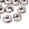 Letter Slider Beads for Watch Band Bracelet Making, Platinum Plated Alloy Crystal Rhinestone Slide Charms, Cadmium Free & Nickel Free & Lead Free, Letter.G, 11~13x9~11.5x4~5mm, Hole: 7.5~8x1mm