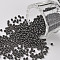 11/0 Grade A Round Glass Seed Beads, Baking Paint, Dark Olive Green, 2.3x1.5mm, Hole: 1mm, about 48500pcs/pound