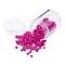 Opaque Colors Glass Seed Beads, Round Hole, Cube, Hot Pink, 3~7x3x3mm, Hole: 0.5mm, about 400pcs/box