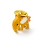 Alloy Enamel Charms, with Jump Ring, Elephant Charm, Golden, Goldenrod, 11.5x11.5x7mm, Hole: 5.5mm
