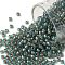 TOHO Round Seed Beads, Japanese Seed Beads, (1851) Brick Lined Aqua Rainbow, 8/0, 3mm, Hole: 1mm, about 220pcs/10g
