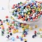 6/0 Glass Seed Beads, Opaque Colors Lustered, Round, Round Hole, Mixed Color, 6/0, 4mm, Hole: 1.5mm, about 500pcs/50g, 50g/bag, 18bags/2pounds