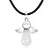 Angel Natural Quartz Crystal Pendant Necklaces, No Size