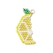 Glass Seed Beaded Lemon Pendants, with 304 Stainless Steel Jump Rings, Real 18K Gold Plated, Yellow, 35x20x1.5mm, Hole: 3mm
